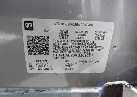 2024 Buick Envista Preferred Fwd from USA, damaged, VIN KL47LAE26RB103554